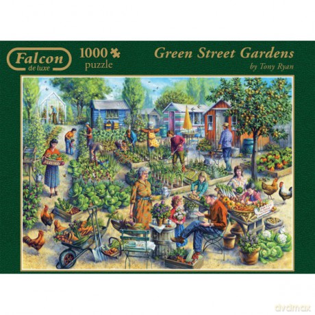 JUMBO 1000 el. Zielona ulica ogrodowa [PUZZLE]