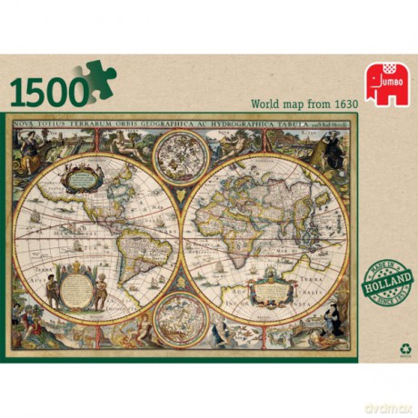 JUMBO 1500 el. Mapa świata z 1630 [PUZZLE]