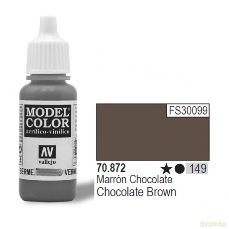 VALLEJO Farba Nr149 Chocolate Brown 17 ml
