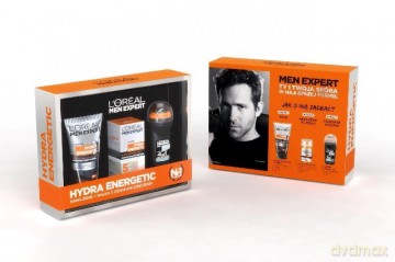 Loreal Zestaw prezentowy Men Expert Hydra Energetic (krem nawilżajacy 50ml+żel oczyszczający 150ml+deo roll-on Carbon Protect 50ml)