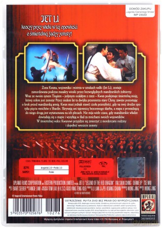 Legenda Czerwonego Smoka [DVD]