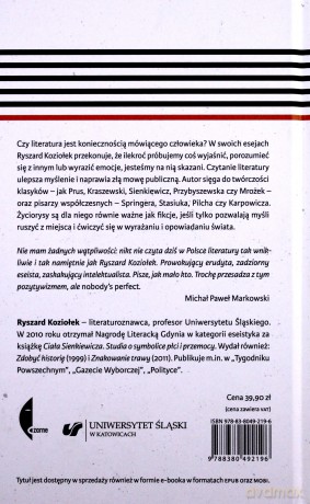 Dobrze się myśli literaturą - Ryszard Koziołek (twarda) [KSIĄŻKA]
