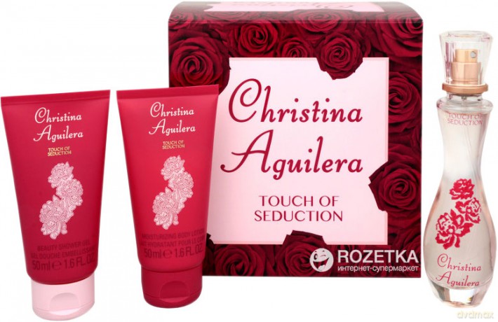 Christina Aquilera Touch of Seduction - Woda perfumowana dla kobiety 30 ml + żel pod prysznic 50 ml + balsam do ciała 50 ml