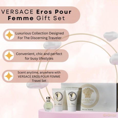 Versace Eros Pour Femme - Woda perfumowana dla kobiety 5 ml + żel pod prysznic 25 ml + balsam do ciała 25 ml