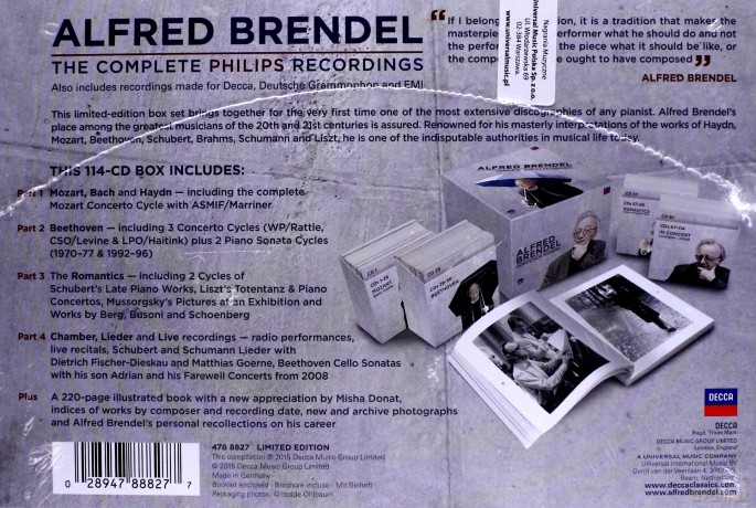 Alfred Brendel: Complete Philips Recordings [BOX] [114CD]