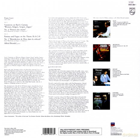 Alfred Brendel: Liszt Fantasia And Fugue On Bach [Winyl]
