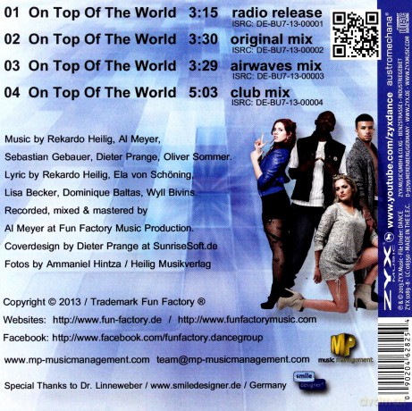 Fun Factory: On Top Of The World [CD]