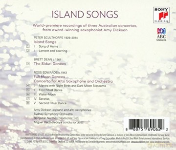 Amy Dickson: Island Songs [CD]
