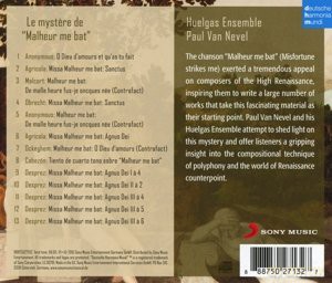 Huelgas Ensemble: Le mystre de Malheur me bat [CD]
