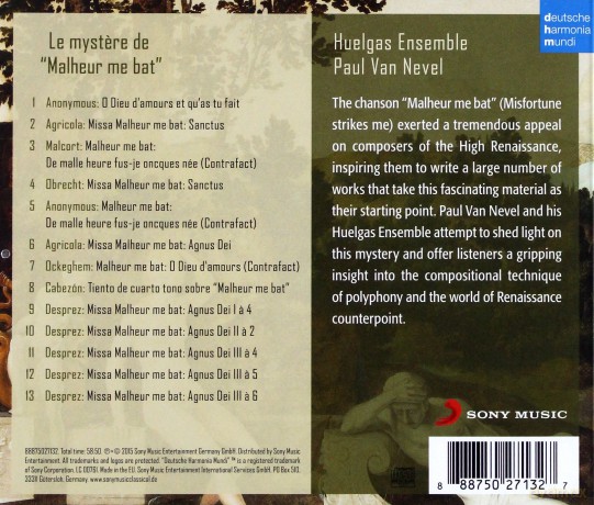 Huelgas Ensemble: Le mystre de Malheur me bat [CD]