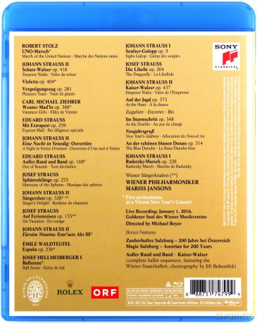 Mariss Jansons & Wiener Philh: Neujahrskonzert 2016 / New Year's Concert 2016 [Blu-Ray]
