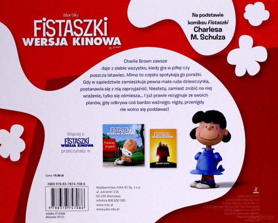 CHARLIE BROWN NIGDY SIĘ NIE PODDAJE FISTASZKI WERSJA KINOWA - CHARLES M. SCHULZ
