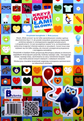 Krzyżówki łamigłówki blok 1 juniora [KSIĄŻKA]