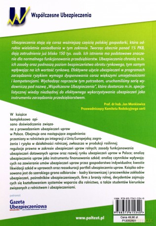 Ubezpieczenia produkcji roślinnej w Polsce - Monika Kaczała, Konrad Rojewski [KSIĄŻKA]