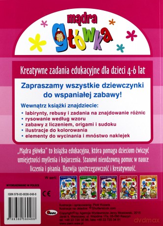 Mądra główka 1. Kreatywne zadania edukacyjne [KSIĄŻKA]