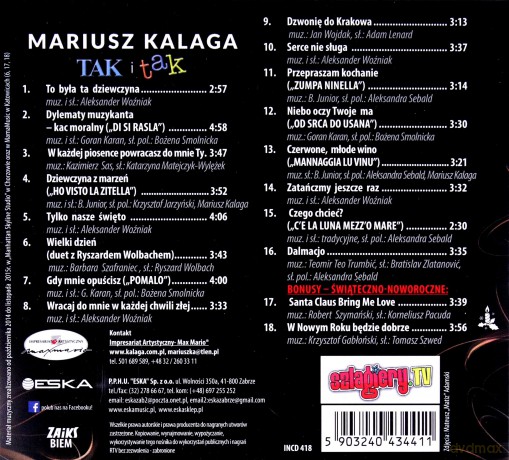 Mariusz Kalaga: TAK i tak [CD]