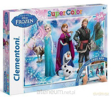 CLEMENTONI 104 el. App Kraina Lodu [PUZZLE]