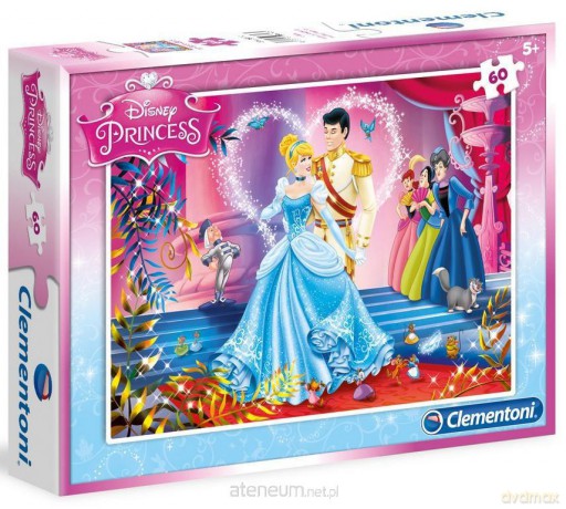 CLEMENTONI 60 el. Kopciuszek i Książę [PUZZLE]