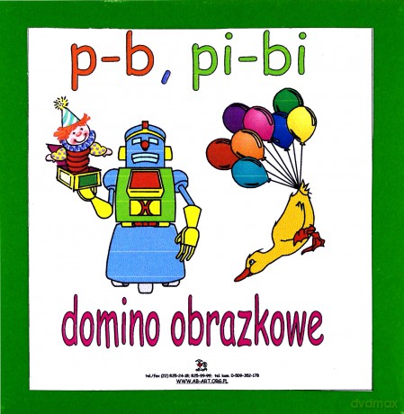 Domino logopedyczne obrazkowe P-B, PI-BI [GRA]