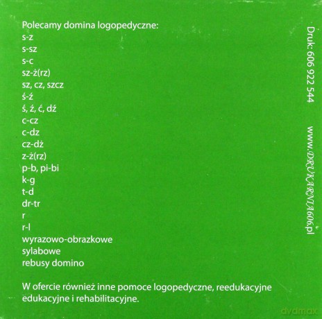 Domino logopedyczne obrazkowe W-F, WI-FI [GRA]