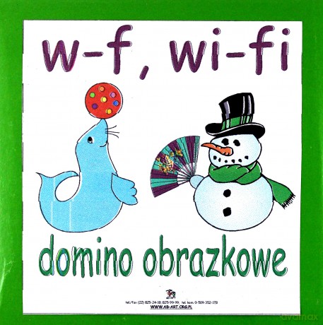 Domino logopedyczne obrazkowe W-F, WI-FI [GRA]