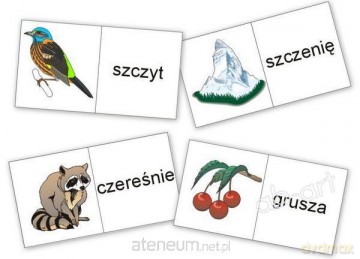 Domino logopedyczne wyrazowo - obraz. SZ, CZ, SZCZ [GRA]