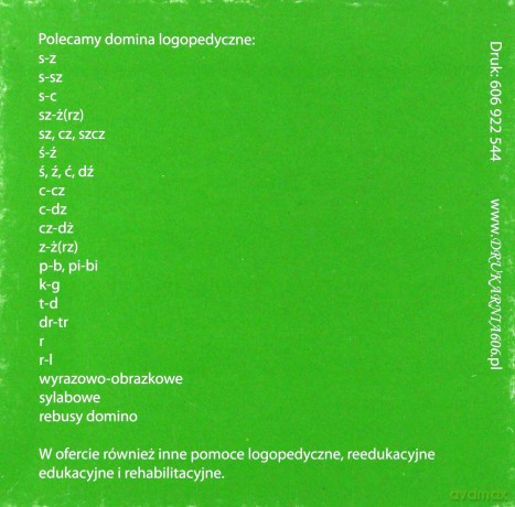 Domino logopedyczne wyrazowo - obrazkowe PR-BR [GRA]