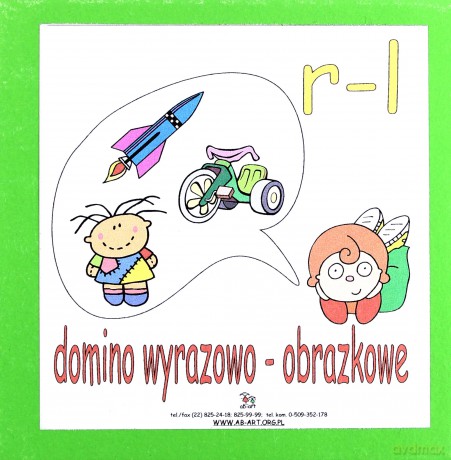 Domino logopedyczne wyrazowo - obrazkowe R-L [GRA]
