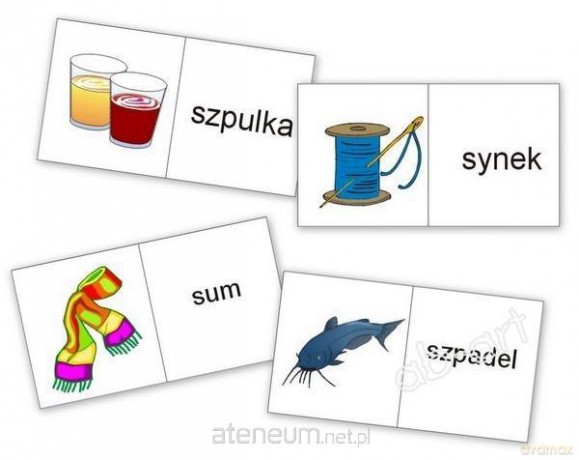 Domino logopedyczne wyrazowo - obrazkowe S-SZ [GRA]