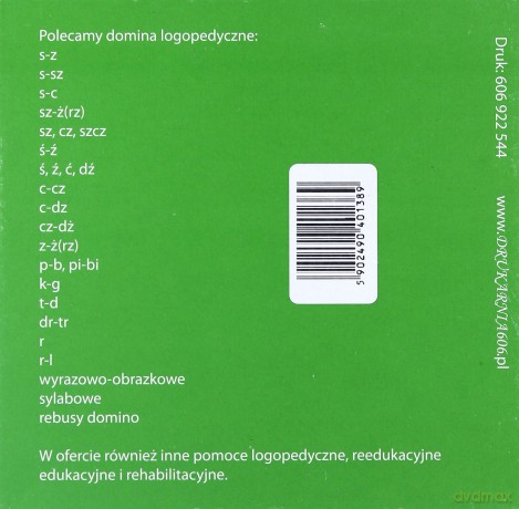 Domino logopedyczne wyrazowo - obrazkowe S-Z [GRA]