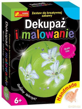Handmade - Dekupaż i malowanie. Białe lilie