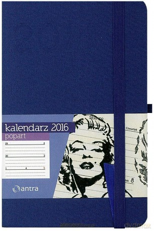 Kalendarz 2016 A6 PopArt Granatowy [KALENDARZ]