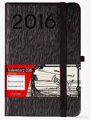 Kalendarz 2016 A6 Secesja Czarny [KALENDARZ]