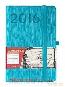 Kalendarz 2016 A6 Secesja Niebieski [KALENDARZ]