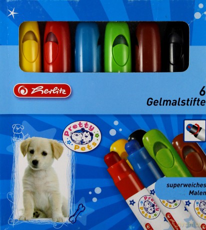 Kredki żelowe Pretty Pets 6 kolorów