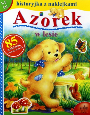 Historyjka z naklejkami. Azorek w lesie - Jean Mouthier [KSIĄŻKA]