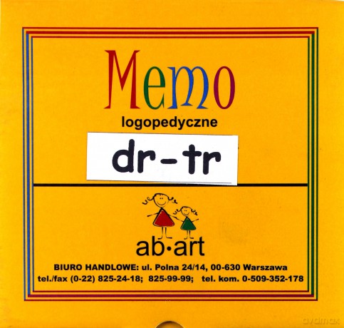 Memo logopedyczne wyrazowo-obrazkowe dr-tr