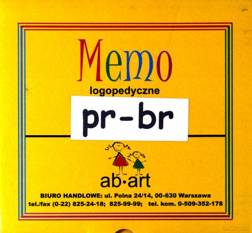 Memo logopedyczne wyrazowo-obrazkowe pr-br