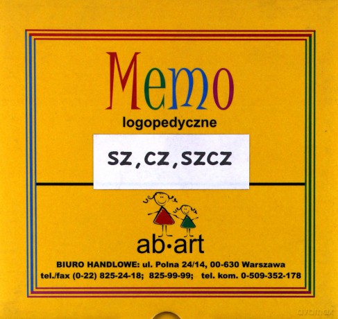 Memo logopedyczne wyrazowo-obrazkowe sz, cz, szcz