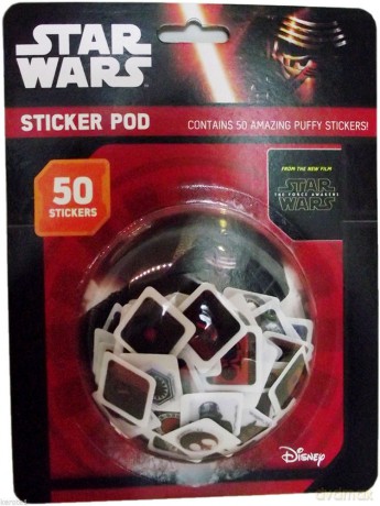Naklejki wypukłe. Gwiezdne Wojny 7 (50 szt) (Star Wars)
