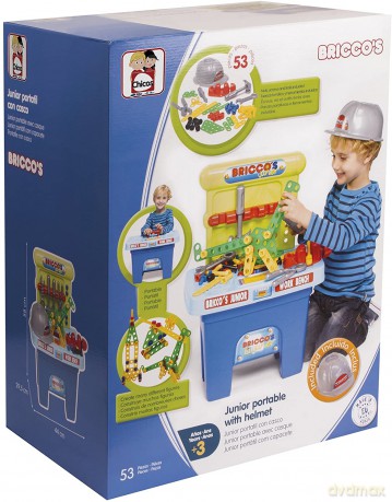 Przenośny warsztat budowlany z kaskiem