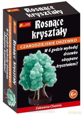 Rosnące kryształy. Czarodziejskie drzewko zielone