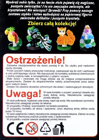 Rosnące kryształy. Motylek
