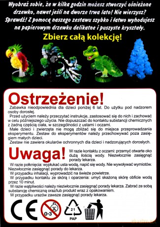 Rosnące kryształy. Puszysta choinka kolorowa
