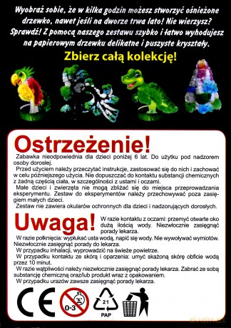 Rosnące kryształy. Puszysta choinka niebieska