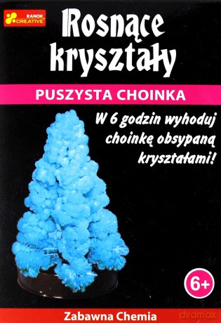 Rosnące kryształy. Puszysta choinka niebieska