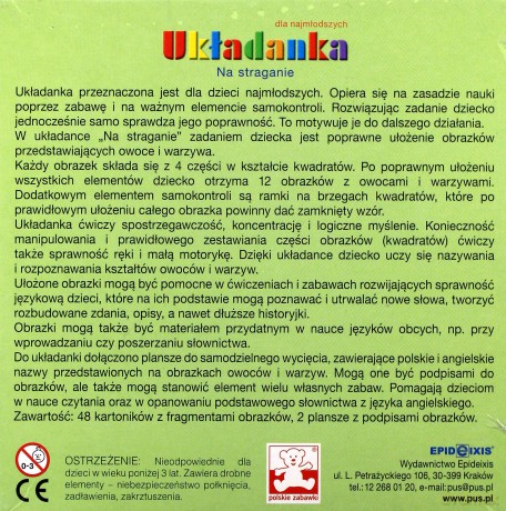 Układanka dla najmłodszych. Na straganie