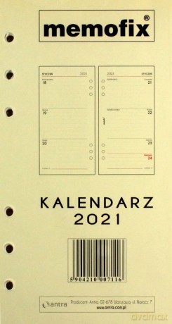 Wkład kalendarzowy 2016 Memofix standard [KALENDARZ]