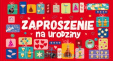 Zaproszenie 18-tka - Prezenty (5 szt)