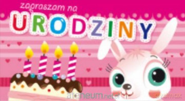 Zaproszenie urodzinowe - Królik (5 szt)